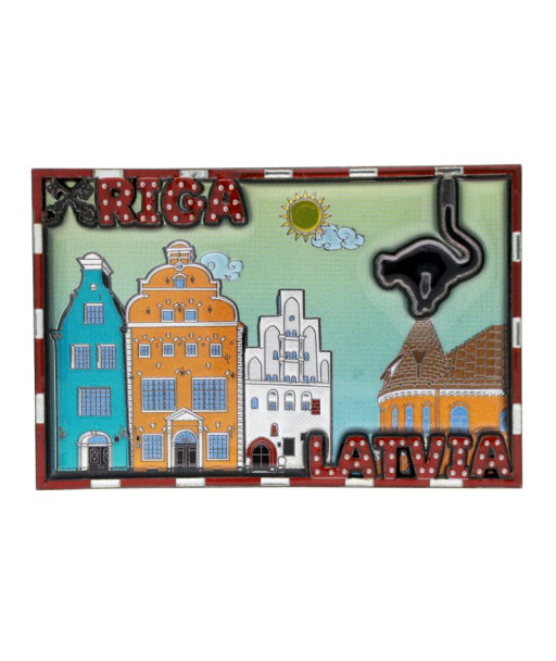 Ledusskapja magnets Riga Latvia Tris Brali un kakis